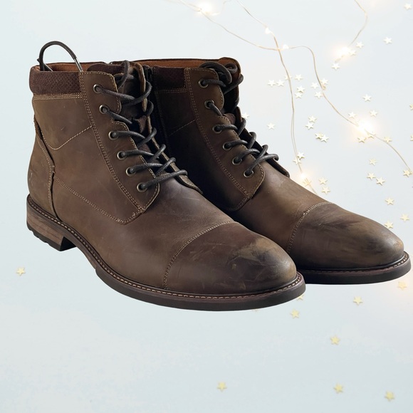 Florsheim Other - Florsheim Lodge Cap Toe Men's Leather Boots w zipper size 12